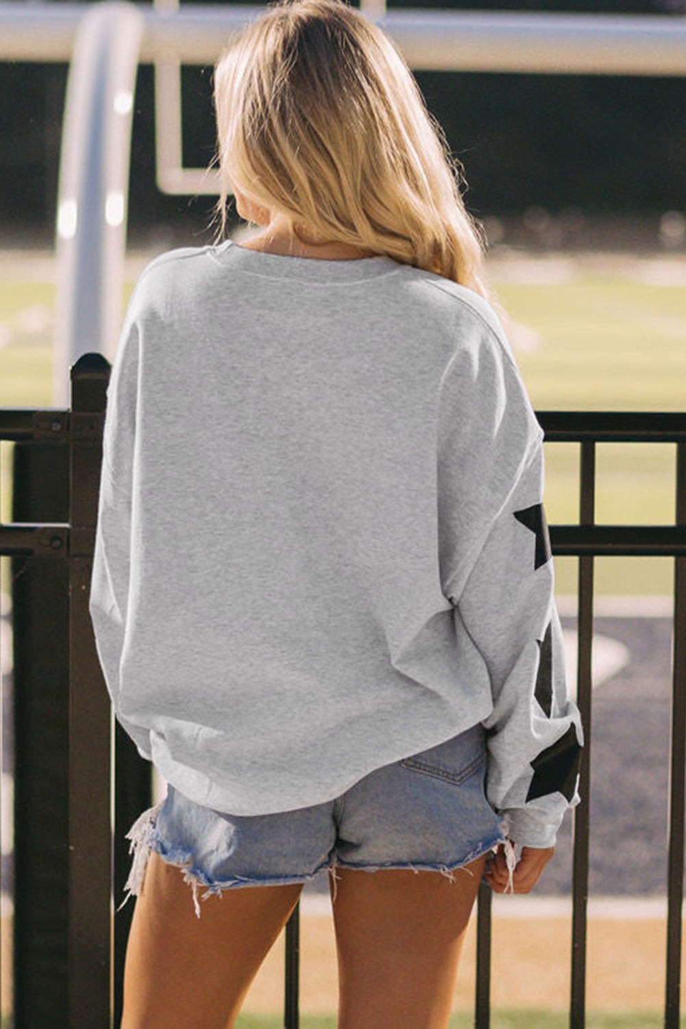 Game Day Graphic Game Day Football Season Gray Sweatshirt