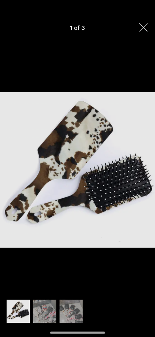 Hair Brush Paddle Style Western Design
