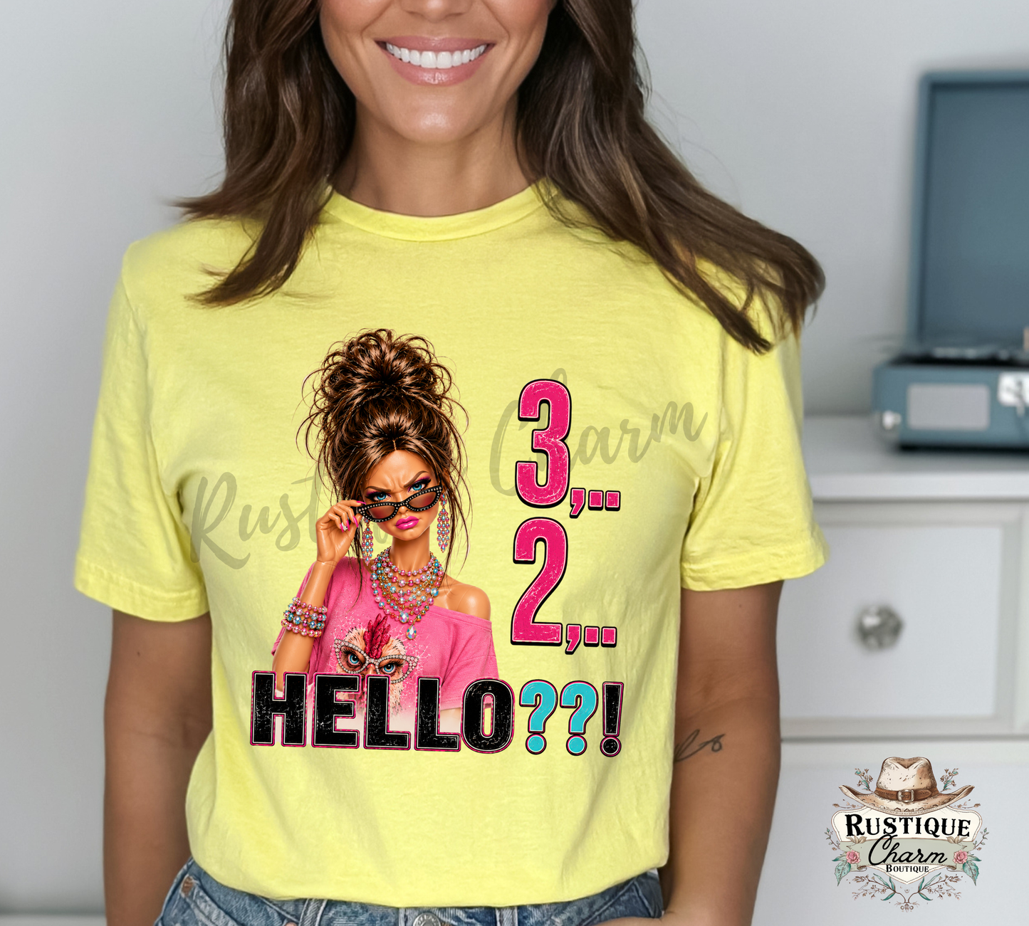 3, 2... HELLO?! Graphic Tee | Live Seller Tee