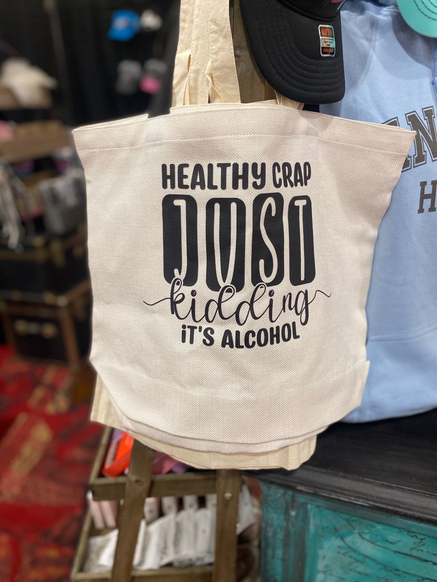 Black and Tan Market Bag