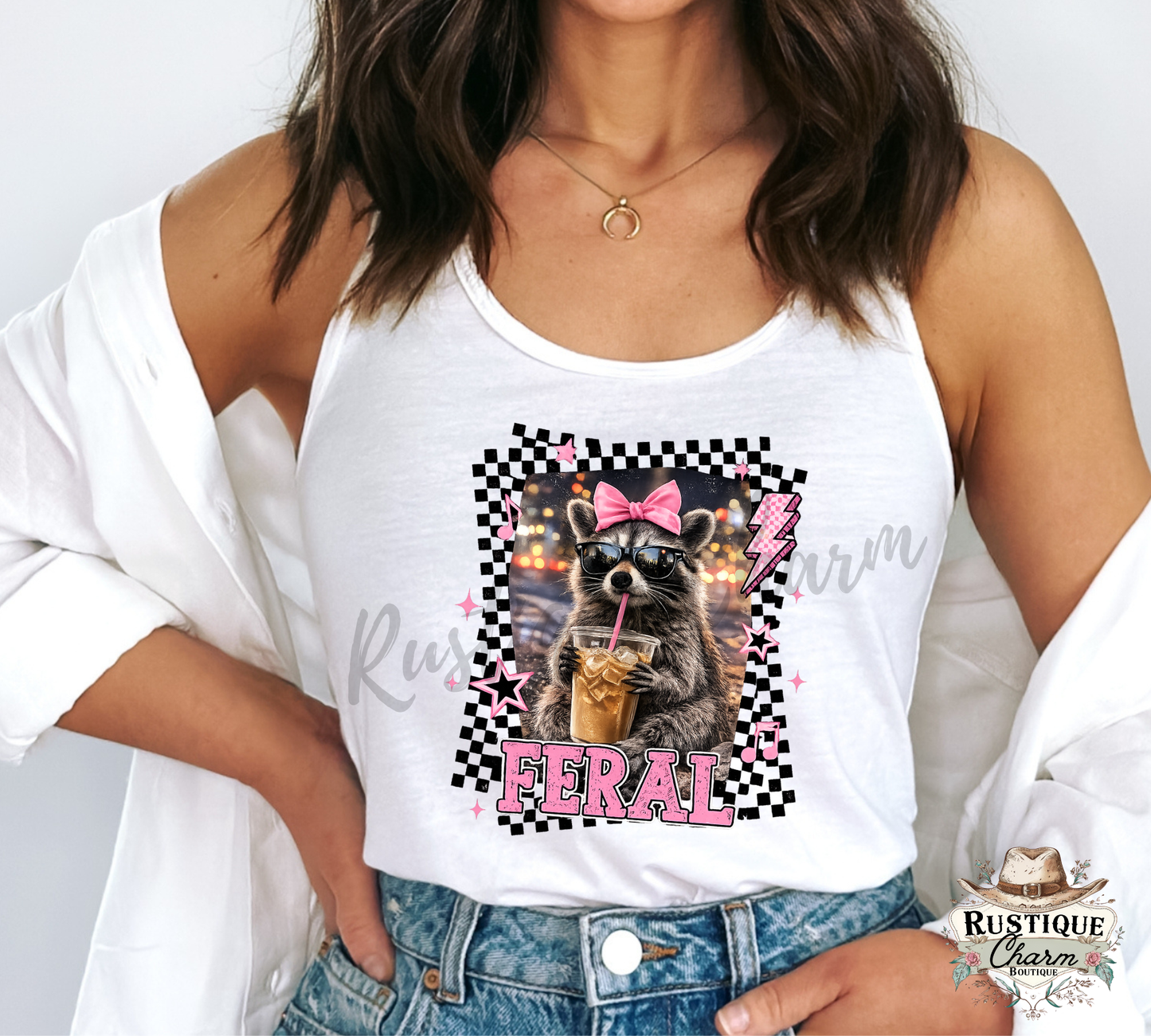 Feral Raccoon Graphic Tank