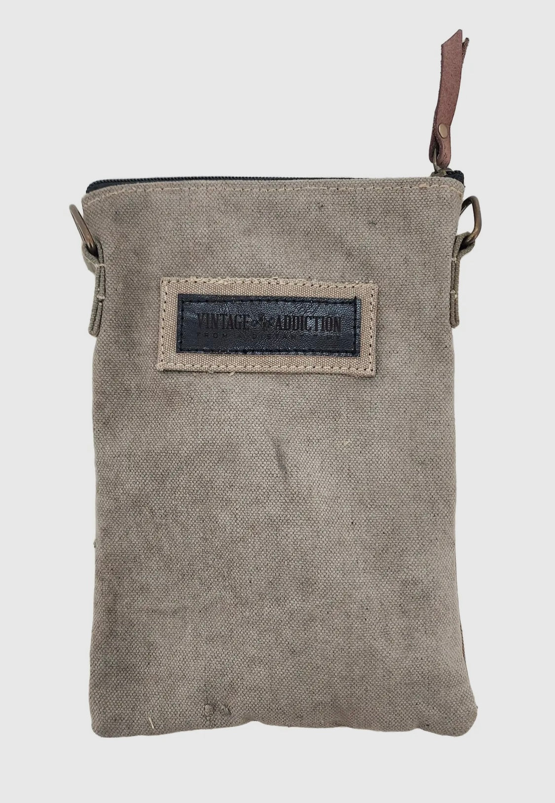 Women's Crossbody Handbags Made from Recycled Army Tent Military Green