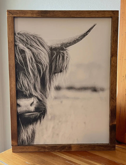 Highland Cow Handmade Home Decor Sign Farmhouse Ranch Life Style Wall Art
