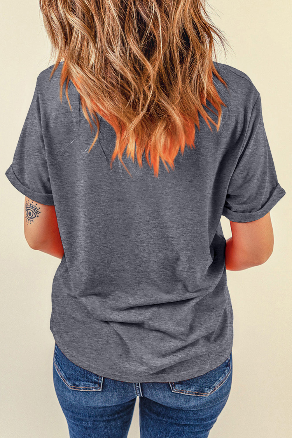 Gray Rodeo Checkered Spades Western Graphic T Shirt
