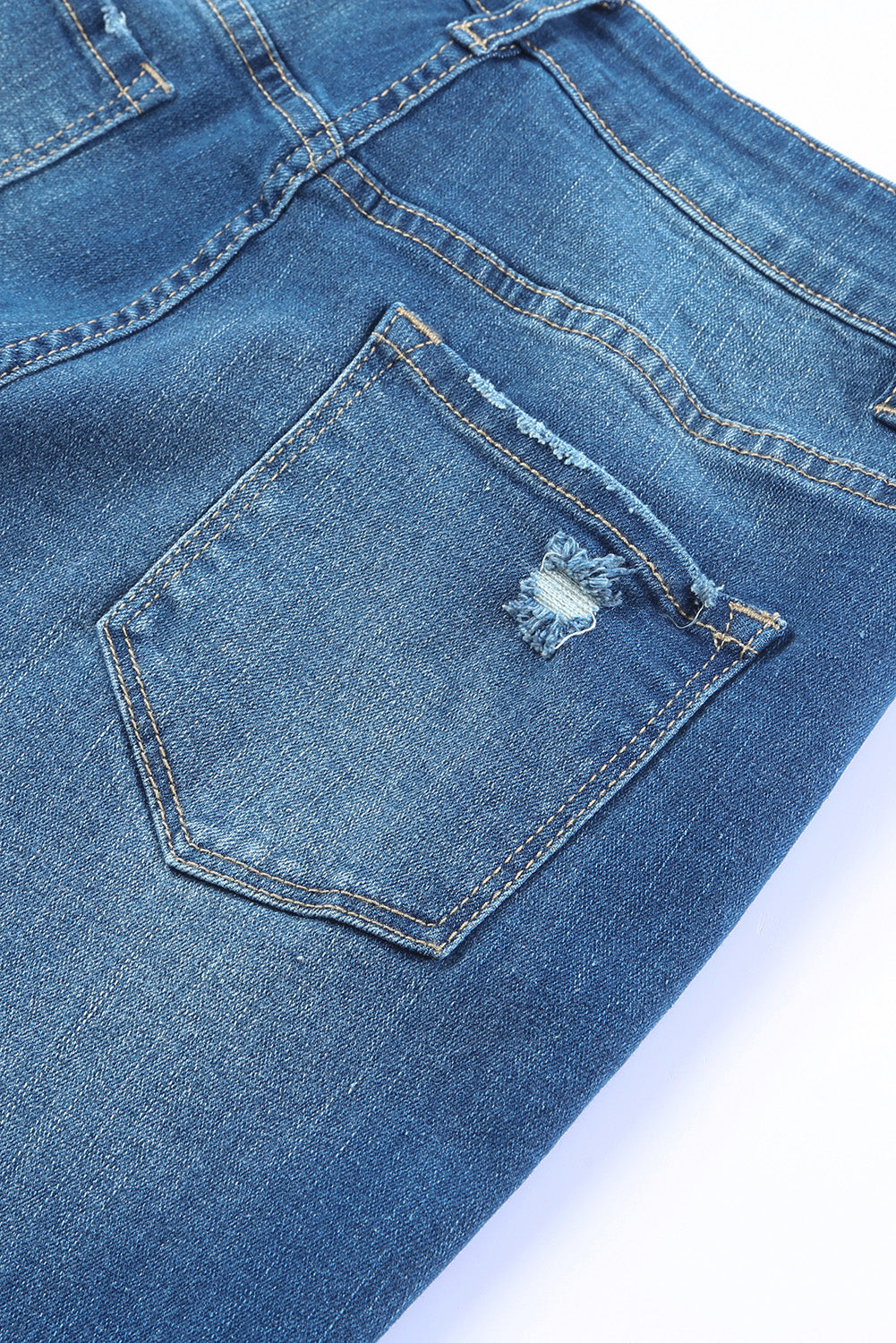 Graceful Horizon Sky Blue Medium Wash High Rise Flare Jeans Ladies Bootcut Flare Denim Jeans