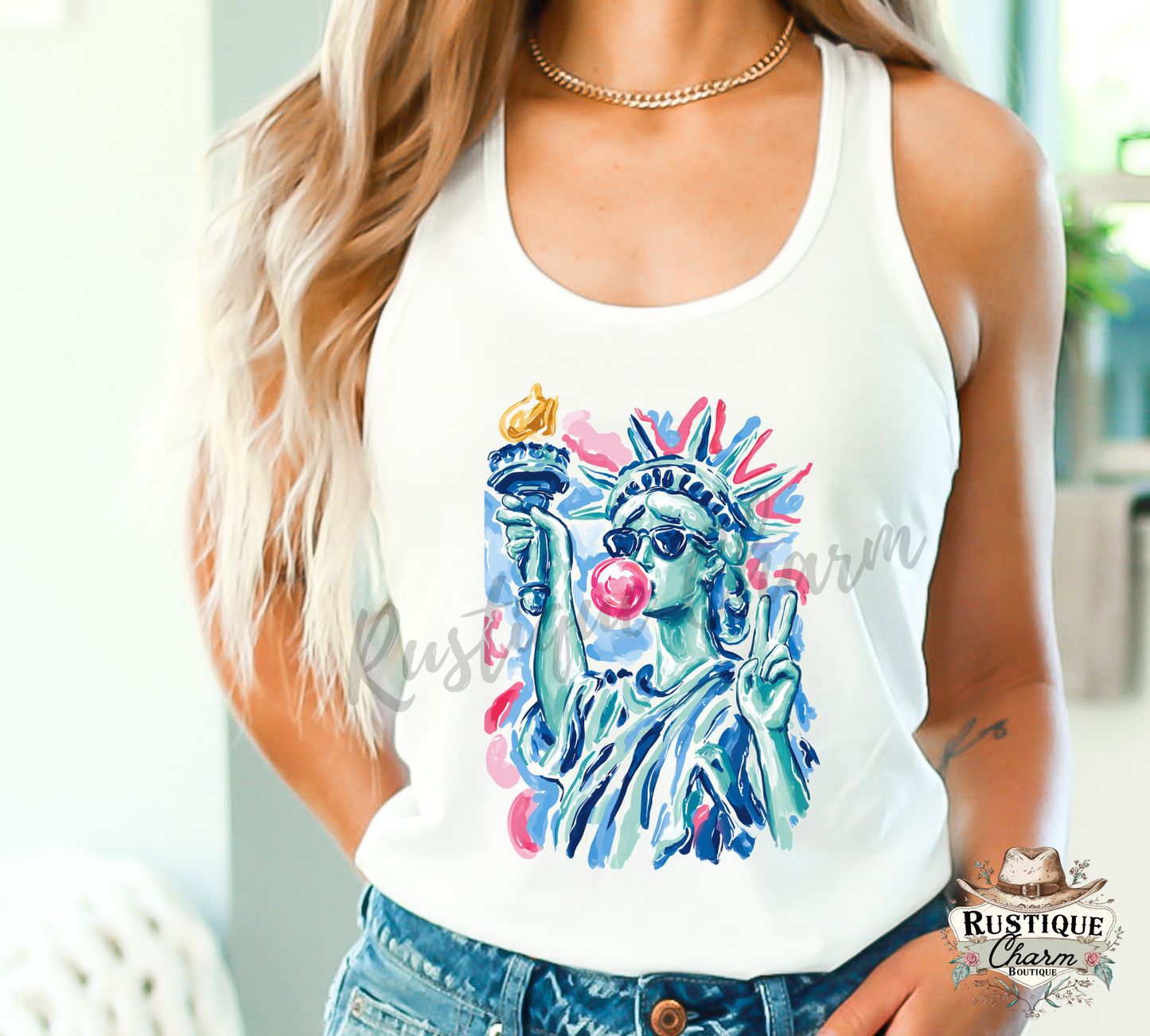 Liberty Bubble Gum Graphic Tank
