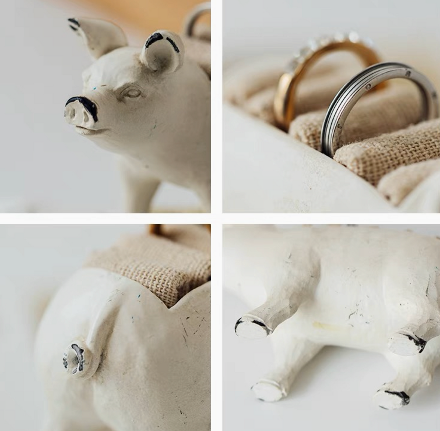 Resin Pig Jewelry Ring Holder Farmhouse Ranch Life Style