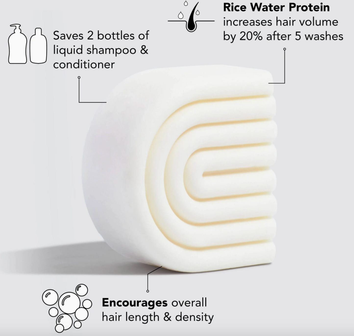Nourishing Conditioning Bars for your Hair 100 Washes and Saves 2 Bottles