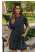Black Leopard Print Dress