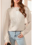 Nashville Light Graphic Corded Apricot Sweatshirt