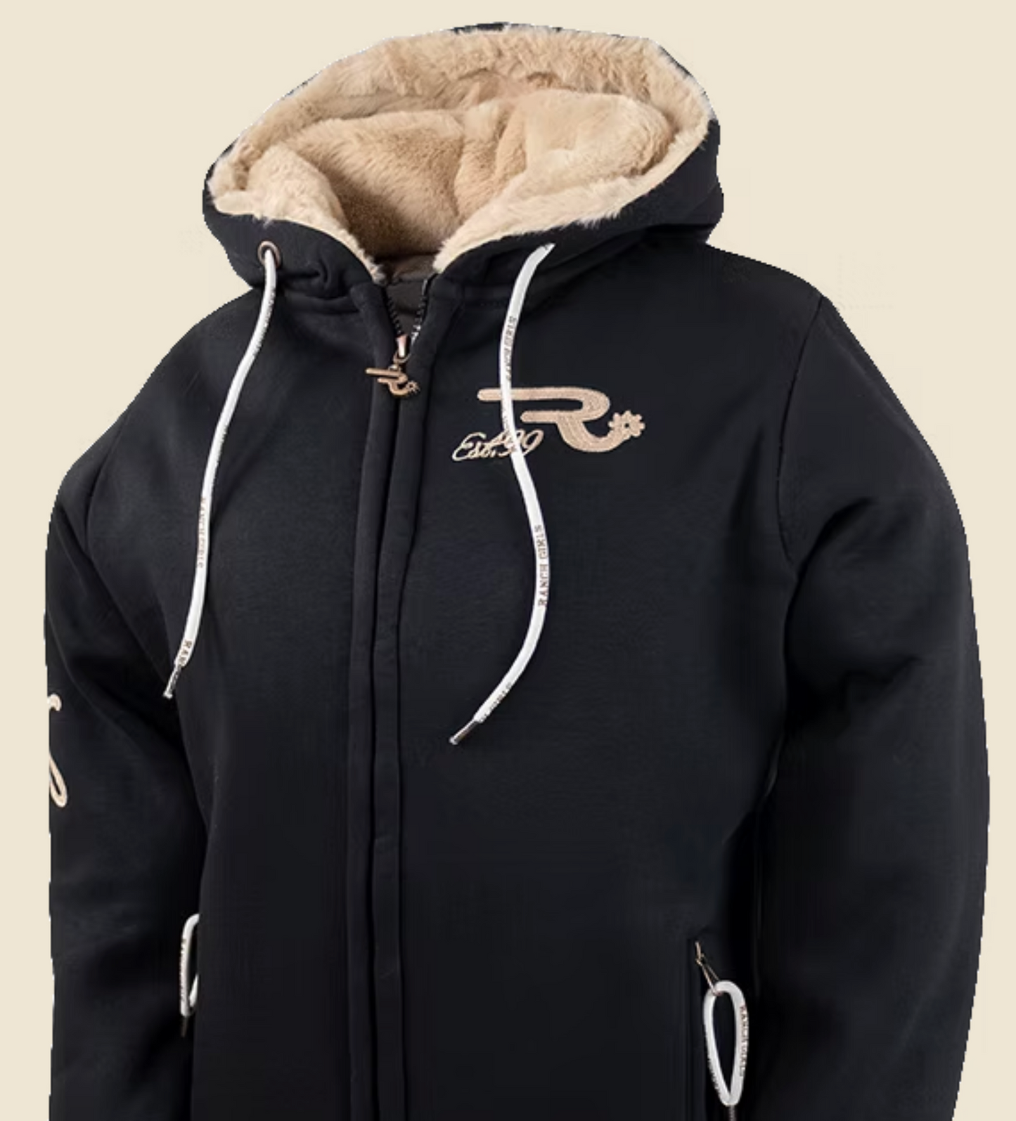 Ranch Girls “Susie” Black Teddy-Lined Hoodie