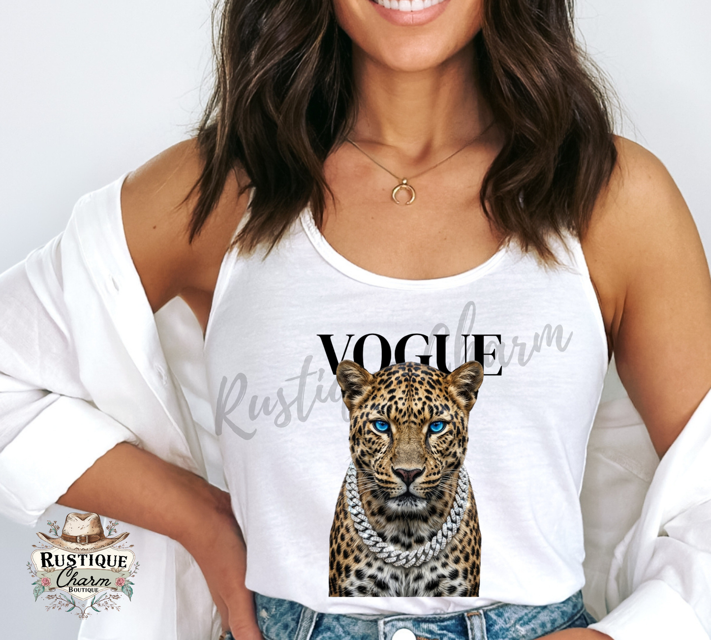Vogue Leopard Graphic Tank